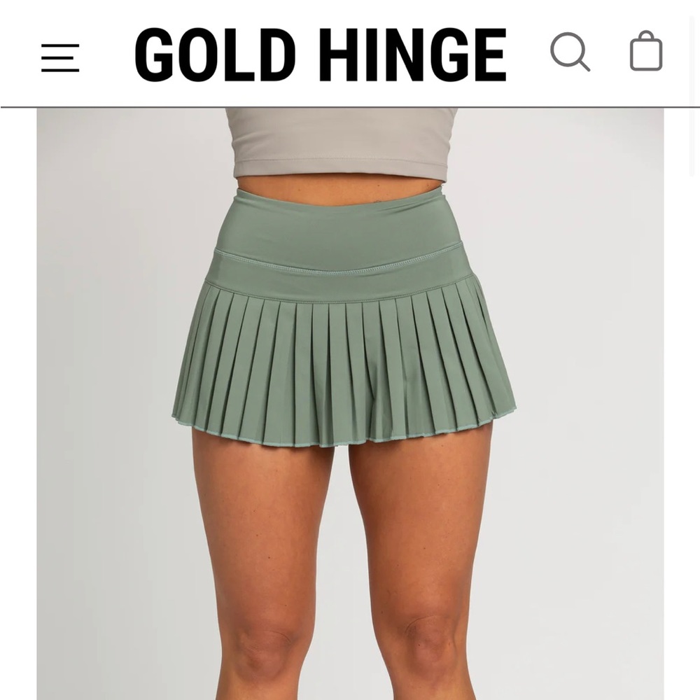 Gold Hinge Skort ‘Sea Moss’ Sz XS